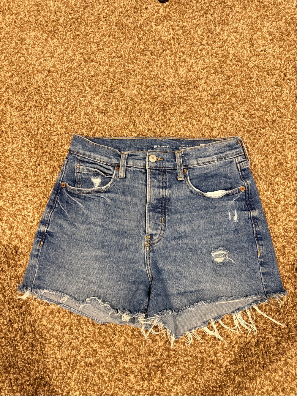 Old Navy Distressed Denim Jean Shorts - Medium Blue